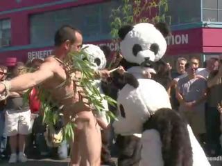 Telanjang pandas menipu atau mengobati hanya di waktu untuk halloween